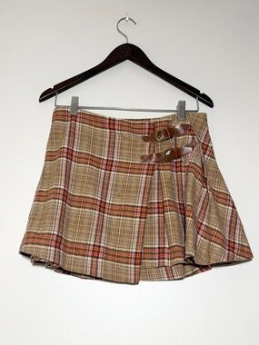 Free People Bali Tai Plaid Skirt